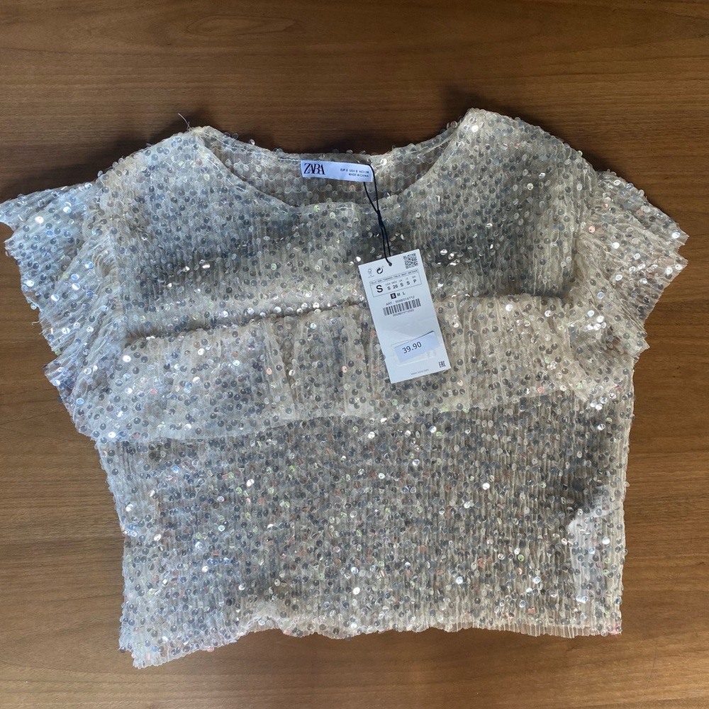 ZARA SPARKLY TOP